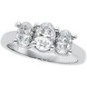 Three Stone Oval Diamond Band .9 CTW Ref 623685
