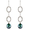 Tahitian Cultured Pearl Earrings Ref 274295
