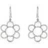 .75 CTW Diamond Flower Earrings Ref 842585