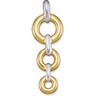 Two Tone Metal Fashion Vertical Pendant | SKU: 82517